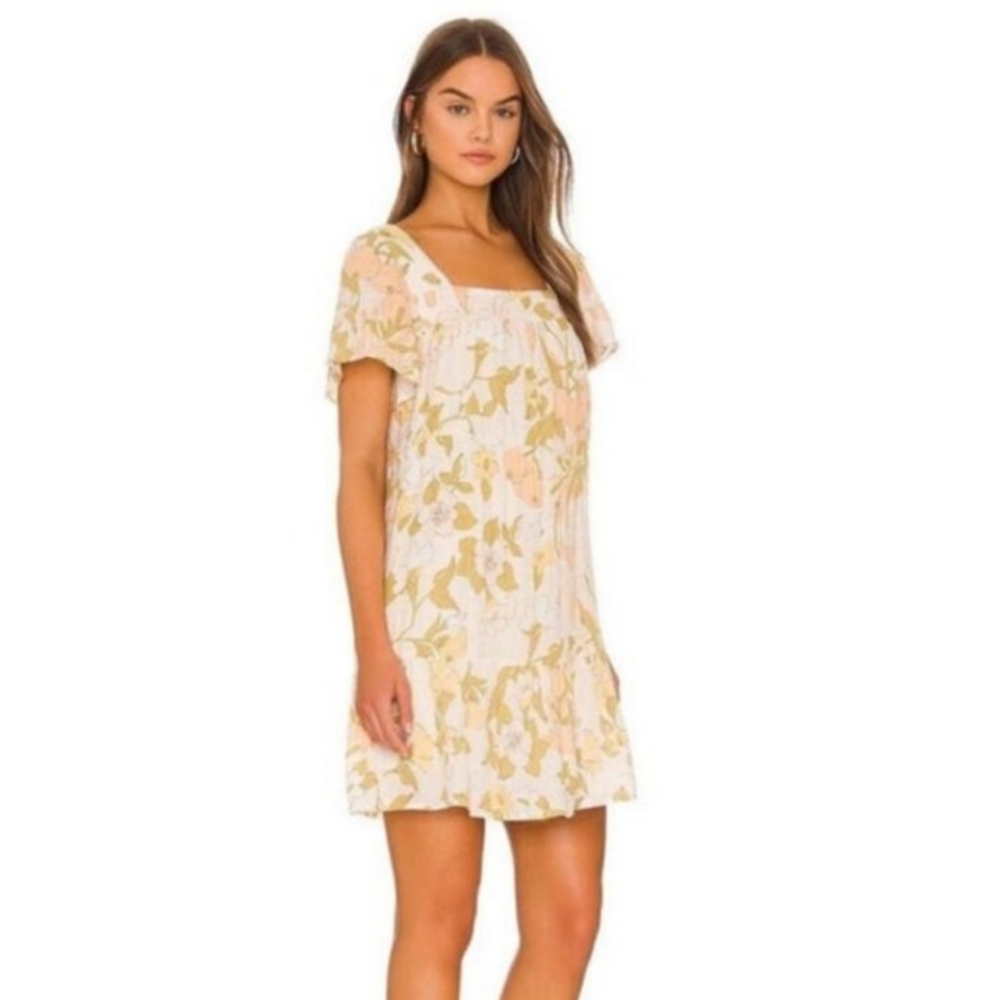 Rails Floral Mini Dress - Cream and Tan